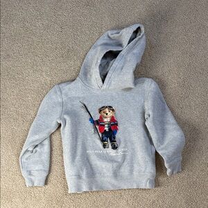 Polo by Ralph Lauren Kids Gray Hoodie with Bear Design